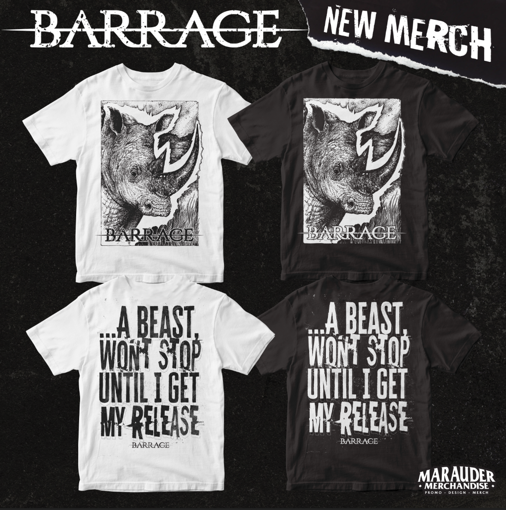 BARRAGE BEAST T-SHIRT | BLACK or WHITE